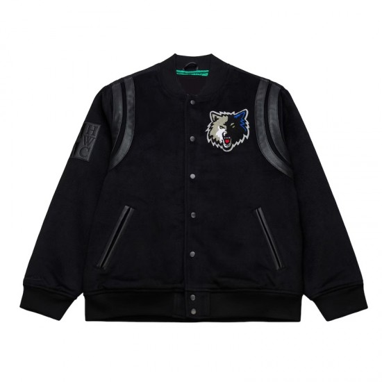 Minnesota Timberwolves Nights Walk The Tunnel Black Varsity Jacket Minnesota Timberwolves Nights Walk The Tunnel Black Varsity Jacket