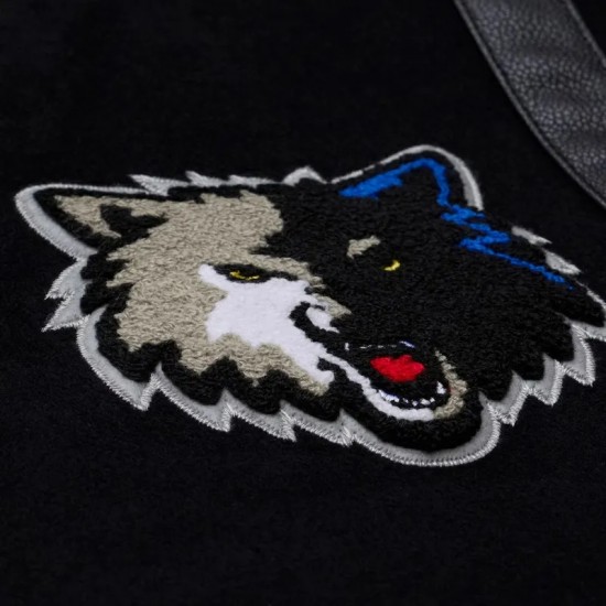 Minnesota Timberwolves Nights Walk The Tunnel Black Varsity Jacket