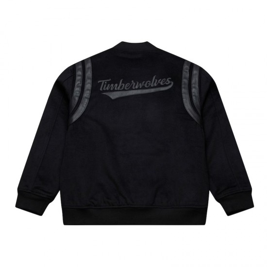 Minnesota Timberwolves Nights Walk The Tunnel Black Varsity Jacket Minnesota Timberwolves Nights Walk The Tunnel Black Varsity Jacket
