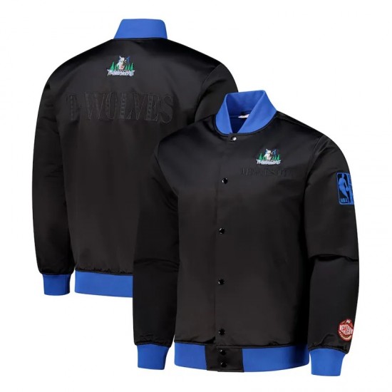 Minnesota Timberwolves OG 3.0 Lightweight Black Satin Jacket Minnesota Timberwolves OG 3.0 Lightweight Black Satin Jacket