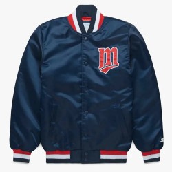 Minnesota Twins Classic Navy Satin Jacket Minnesota Twins Classic Navy Satin Jacket
