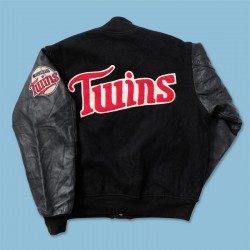 Minnesota Twins Vintage Black Varsity Jacket Minnesota Twins Vintage Black Varsity Jacket