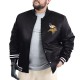 Minnesota Vikings Adaptive Team Graphic Varsity Satin Jacket Minnesota Vikings Adaptive Team Graphic Varsity Satin Jacket