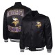 Minnesota Vikings Adaptive Team Graphic Varsity Satin Jacket