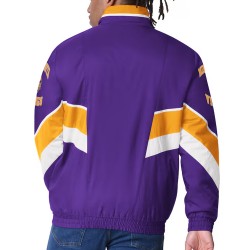 Minnesota Vikings Captain Purple Varsity Satin Jacket