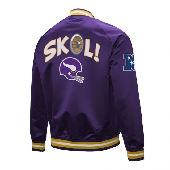 Minnesota Vikings Double Down Purple Satin Jacket Minnesota Vikings Double Down Purple Satin Jacket