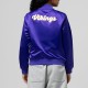 Minnesota Vikings Throwback Graphics Purple Satin Jacket