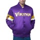Minnesota Vikings Triple Option Varsity Satin Jacket Minnesota Vikings Triple Option Varsity Satin Jacket
