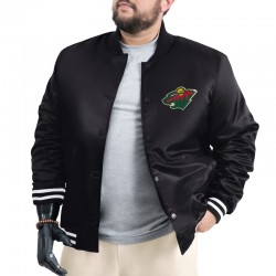 Minnesota Wild Adaptive Bold Logo Varsity Satin Jacket