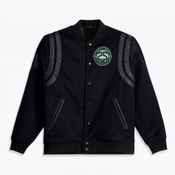Minnesota Wild Nights Walk The Tunnel Black Varsity Jacket