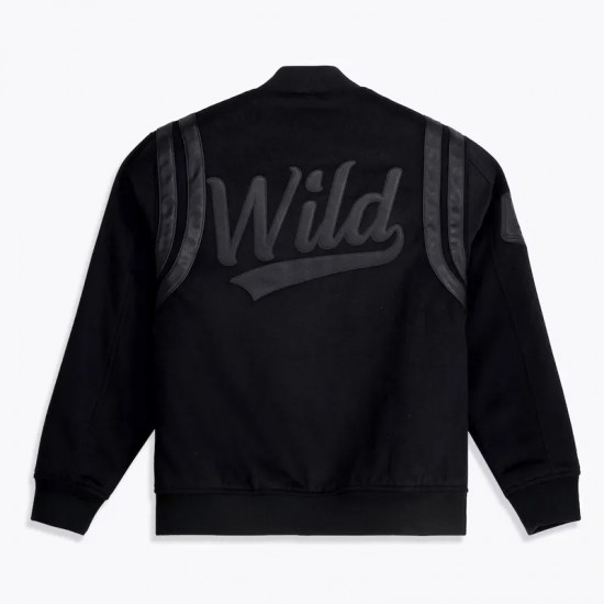Minnesota Wild Nights Walk The Tunnel Black Varsity Jacket Minnesota Wild Nights Walk The Tunnel Black Varsity Jacket