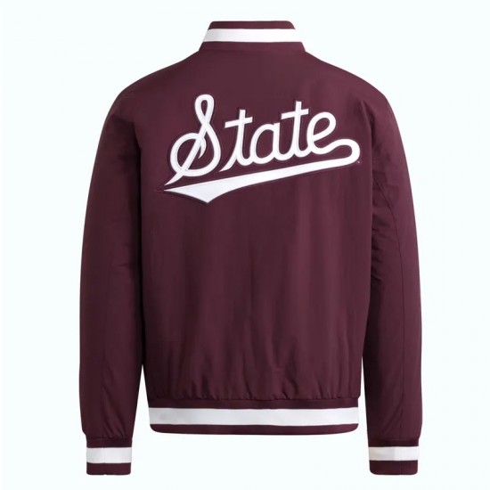Mississippi State Bulldogs Maroon Coaches Dugout Jacket Mississippi State Bulldogs Maroon Coaches Dugout Jacket