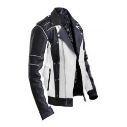 Michael Jackson Black & White Leather Jacket Michael Jackson Black & White Leather Jacket