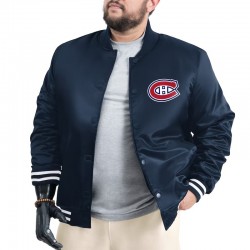 Montreal Canadiens Adaptive Bold Logo Varsity Satin Jacket
