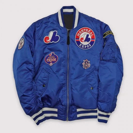 Montreal Expos MA-1 Blue Bomber Jacket