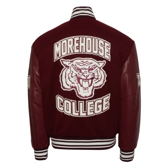 Morehouse College Maroon Varsity Jacket Morehouse College Maroon Varsity Jacket