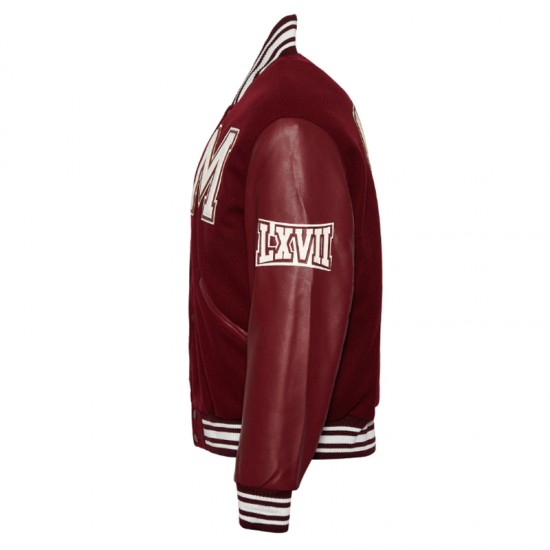 Morehouse College Maroon Varsity Jacket Morehouse College Maroon Varsity Jacket