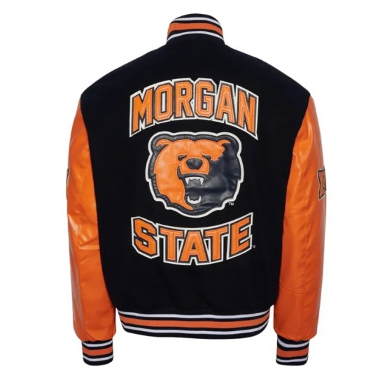 Morgan State University Black and Orange Varsity Jacket Morgan State University Black and Orange Varsity Jacket