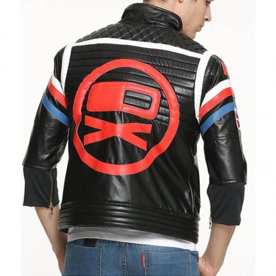 Mens Chemical Romance Blue MCR Party Poison Costume Style Faux Leather Jacket