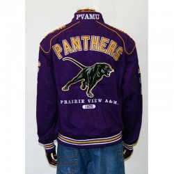 Nascar Prairie View Purple Twill Varsity Jacket
