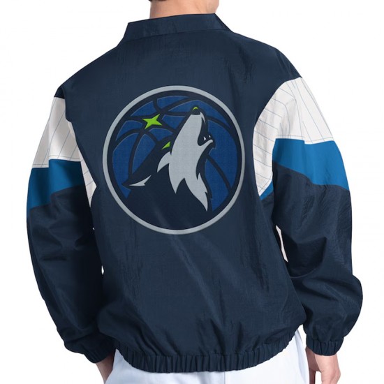 Navy Full-Zip Minnesota Timberwolves Yard Line Jacket Navy Full-Zip Minnesota Timberwolves Yard Line Jacket