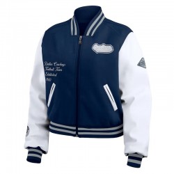 Navy/White Dallas Cowboys Varsity Full-Zip Jacket Navy/White Dallas Cowboys Varsity Full-Zip Jacket