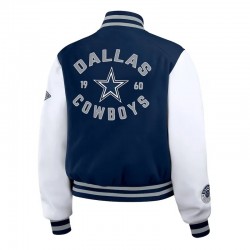 Navy/White Dallas Cowboys Varsity Full-Zip Jacket Navy/White Dallas Cowboys Varsity Full-Zip Jacket