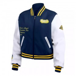 Navy/White Denver Nuggets Varsity Full-Zip Jacket