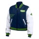 Navy/White Seattle Seahawks Varsity Full-Zip Jacket