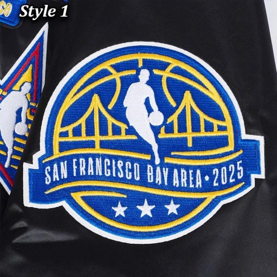 NBA All Star 2025 Classic Rib Satin Jacket NBA All Star 2025 Classic Rib Satin Jacket