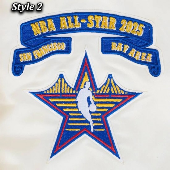 NBA All Star 2025 Classic Rib Satin Jacket NBA All Star 2025 Classic Rib Satin Jacket