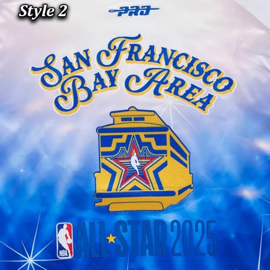 NBA All Star 2025 Classic Rib Satin Jacket NBA All Star 2025 Classic Rib Satin Jacket