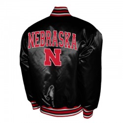 Nebraska Huskers Club Satin Varsity Jacket Nebraska Huskers Club Satin Varsity Jacket