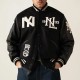 Negro League NY Yankees Black Wool Leather Varsity Jacket Negro League NY Yankees Black Wool Leather Varsity Jacket