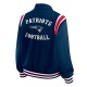 New England Patriots Lightweight Navy Varsity Satin Jacket