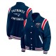 New England Patriots Lightweight Navy Varsity Satin Jacket