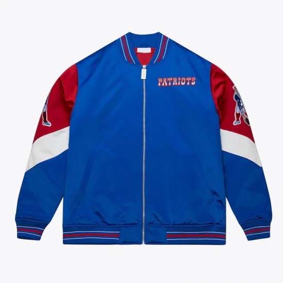 New England Patriots Throw It Back Heavyweight Satin Jacket