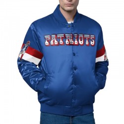 New England Patriots Triple Option Varsity Satin Jacket