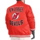 New Jersey Devils Adaptive Bold Logo Varsity Satin Jacket