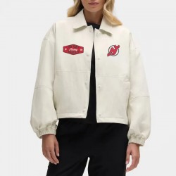 New Jersey Devils Heathered Bone Coach’s Jacket