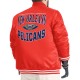 New Orleans Pelicans Adaptive Bold Logo Varsity Satin Jacket