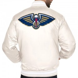 New Orleans Pelicans Double Team Cream Jacket New Orleans Pelicans Double Team Cream Jacket
