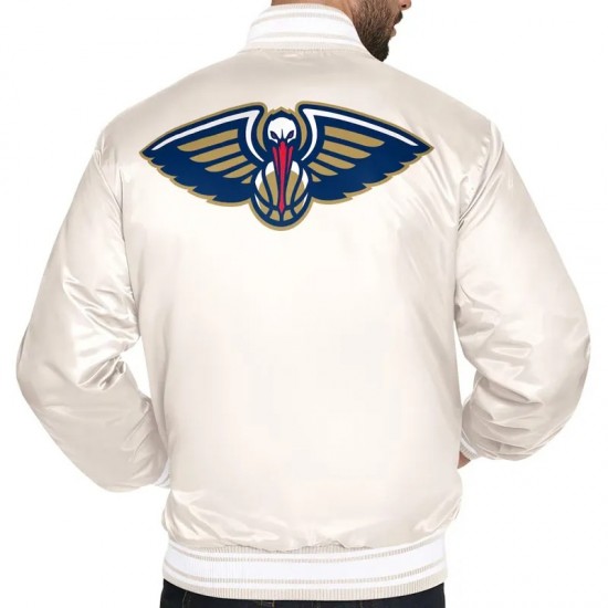 New Orleans Pelicans Double Team Cream Jacket New Orleans Pelicans Double Team Cream Jacket