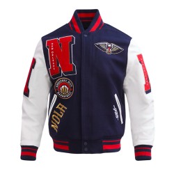 New Orleans Pelicans Mashup Classic Rib Varsity Jacket