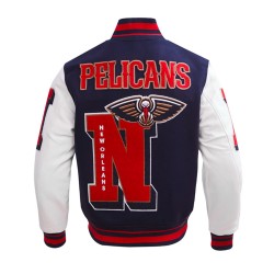 New Orleans Pelicans Mashup Classic Rib Varsity Jacket New Orleans Pelicans Mashup Classic Rib Varsity Jacket