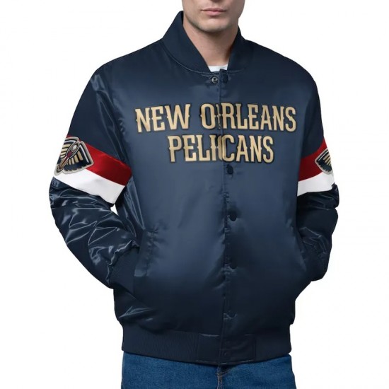 New Orleans Pelicans Triple Option Varsity Satin Jacket