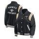 New Orleans Saints Lightweight Black Varsity Satin Jacket