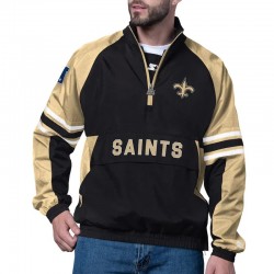New Orleans Saints Prospect Black Half-Zip Pullover Jacket