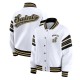 New Orleans Saints Snap Front White Fleece Jacket