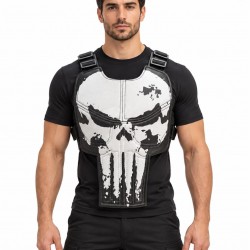 Punisher Skull Vest One Last Kill Comic Halloween Vest Costume
